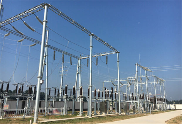 substation steel structure support