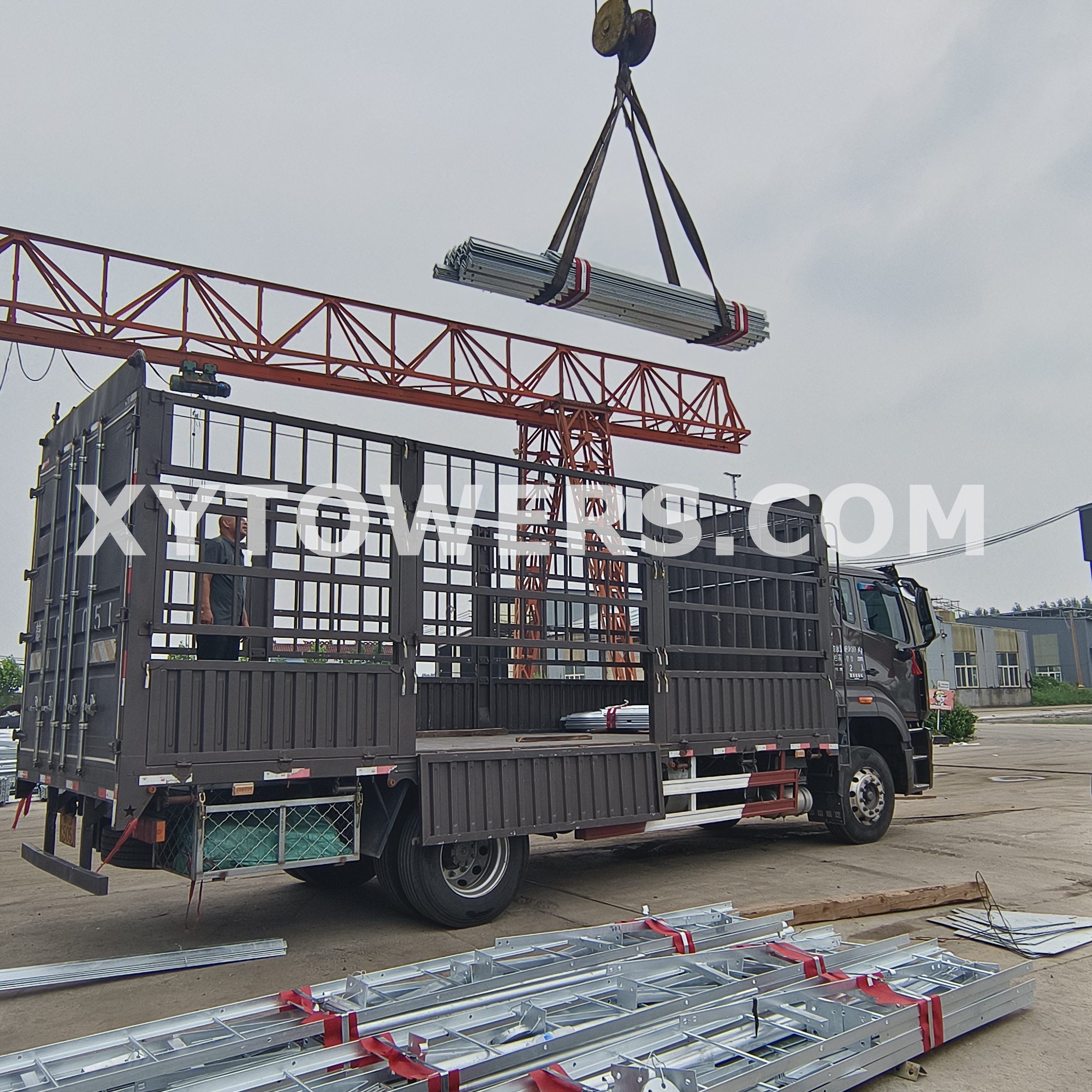 Mongolia Guyed Tower Package and Shipment (1)