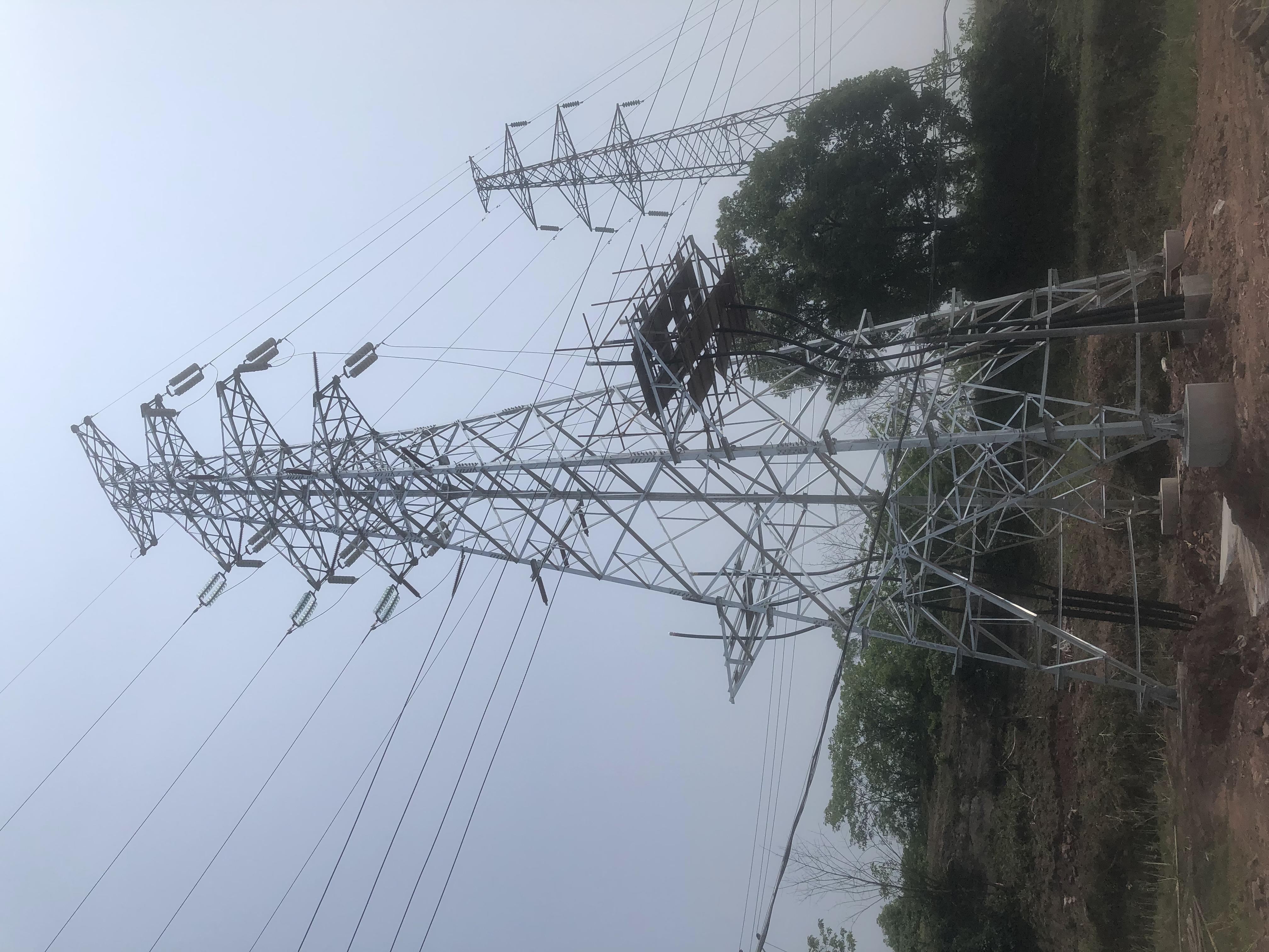 high voltage transmission line tower
